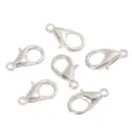 Silver lobster claw clasps for DIY jewelry making, metal necklace bracelet connectors. - 18mm (100 Pieces/Pack) / Silver