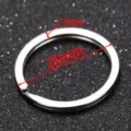Silver metal flat split key ring, 20mm outer diameter 1.5mm wire, durable keychain accessory for auto. - 20mm (20 Pieces/Pack)