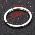 Flat split keyring double layer metal key ring 35mm diameter 2.0mm thickness hardware accessories - 35mm (20 Pieces/Pack)