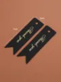 Étiquettes cadeaux en papier noir avec impression dorée merci, idéales pour la pâtisserie. - Style Queue d'Hirondelle 1 / 50 Pièces/Paquet / Noir
