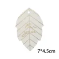 Étiquette cadeau en papier en forme de feuille avec dorure, étiquette suspendue pour emballage. - Style Feuille 2 / 50 Pièces/Paquet / Blanc