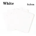 White square earring cards 5x5cm paper display holders for jewelry packaging accessories - 5x5cm (50 Pieces/Pack) / White