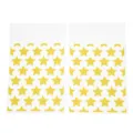 Sachets d'emballage en plastique adhésifs avec motif d'étoiles dorées, parfaits pour les bracelets. - 50 Pièces/Paquet / Étoile Dorée