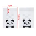 Cute cartoon panda print transparent OPP bag for cookies and jewelry details with size. - 50 Pieces/Pack / Transparent Panda
