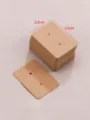 Kraft paper jewelry cards for necklaces and earrings 50pcs display cards holder packaging - 3.5x2.5cm (50 Pieces/Pack) / Khaki