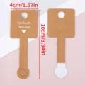 Foldable kraft paper jewelry cards, necklace display packaging hanging cards, 50pcs. - 4x10cm (50 Pieces/Pack) / Khaki