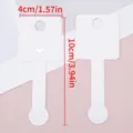 White foldable necklace packaging cards jewelry display cards hanging cards for bracelets 50pcs - 4x10cm (50 Pieces/Pack) / White
