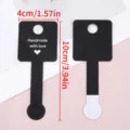 Foldable black jewelry display cards for necklaces, bracelets, and hair accessories, 4x10cm. - 4x10cm (50 Pieces/Pack) / Black