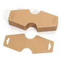 Kraft paper necklace display cards, foldable jewelry hanging card for bracelets and hair bands. - 12x5cm (50 Pieces/Pack) / Khaki