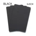 Black jewelry display cards 6x9cm, foldable paper cardstock for necklaces and bracelets. - 5x9cm (50 Pieces/Pack) / Black