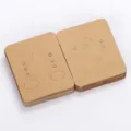 50pcs foldable kraft paper jewelry cards for necklace bracelet hair accessory packaging display - 3.8x4.8cm (50 Pieces/Pack) / Khaki