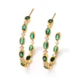 Halfopen Hoepel (EP5537) / Goud met Groene Zirconia
