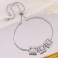 Geblokte Ingelegde Stijl (BP2381) / Zilver