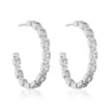 Kastzetting Stijl (EP5539) / Zilver met Witte Zirconia