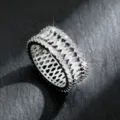 Maat 6 / Brede Opengewerkte Pave Stijl (RP2288) / Platina