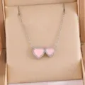 Zilver-Roze Ketting