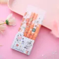 Boxed cute retractable gel pens 6pcs set 0.5mm black ink smooth writing student stationery. - Little Tiger / 6 Pieces Pack