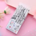 Boxed 0.5mm gel pens set with cute anime cartoon designs, perfect for school stationery and writing. - Heart of Flower / 6 Pieces Pack