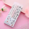 Cute cartoon cow gel pen set 0.5mm 6pcs boxed student stationery writing pens lovely style - Cow / 6-Piece Pack