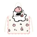 Détail de tablier mignon de chiot pêche avec de jolies bordures festonnées et imprimé doux. - 65x75cm Adulte / Chiot Pêche 4