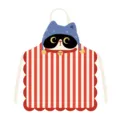 Joli tablier en forme de chat mignon à rayures rouges et blanches, idéal pour la cuisine. - Chat Mignon Style 3 / Adulte (65x75cm) / Beige