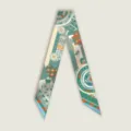 Smalle zijden twilly sjaal voor handtas handvat en haar decoratie met jungle print design - Jungle Gons 1