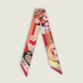 Luxe zijden twilly sjaal voor handvat decoratie van handtas en haarstyling accessoire. - Jungle Gons 3