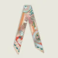 Smalle zijden twilly sjaal met kleurrijke jungle print voor handtas handvat decoratie. - Jungle Gons 4