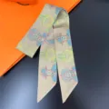 Women narrow silk twilly scarf luxury style fashion hair band designer bag ribbon accessory - 5