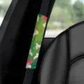 Car seatbelt shoulder pad cute rabbit pattern soft plush auto safety belt cover cushion - Rabbit (A-03) / Green