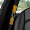 Cartoon black cat oil painting car seatbelt shoulder pad decorative protector cover. - A-14 Art Cat 04
