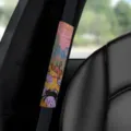 Autosicherheitsgurt-Abdeckung Detail mit süßer schwarzer Katze Ölgemälde Design im Auto. - A-14 Kunstkatze 05