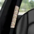 Cute bow cat car seatbelt shoulder pad detail, soft PU leather auto interior accessory. - Bowknot Kitten 02