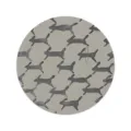 Vue detaillee du set de table rond en tissu style nordique avec motif de lapin mignon. - Motif Lapin 04 / 17x17 Set de Table
