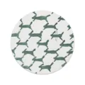Set de table rond en tissu de style nordique avec motif de lapin vert, résistant à la chaleur. - Motif Lapin 06 / 17x17 Set de Table