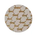Set de table rond en tissu de style nordique avec motif de lapin doré, tapis résistant. - Motif Lapin 07 / 17x17 Set de Table