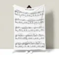 Creative sheet music pattern blanket, soft throw blanket for living room sofa, nap and office use. - 100x70cm (Throw Blanket) / Sheet Music 02