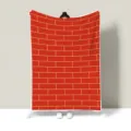 Red and yellow brick pattern flannel blanket, comfortable soft throw for home or office use. - Kasyapa Robe Style / 100x70cm [Lap Blankets]