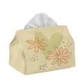 Cream ins style fabric tissue box cover with cute flower pattern for home and car decor. - Creamy Ins Floral Tissue Box 6