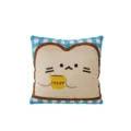 Süßes Cartoon Toast Kissen Detailbild mit niedlichem Gesicht und weichem Stoffmaterial. - Koreanischer Cartoon Toast B / Doppelseitiger Druck 35x35cm (Bezug Ohne Füllung)