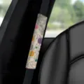 Car seatbelt shoulder pad with artistic polka dot pattern, soft comfort interior accessory. - Chinese Style Polka Dot Style 01