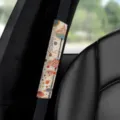 Stylish car seatbelt cover with abstract polka dot art design for comfortable driving experience - Chinese Style Polka Dot Style 04
