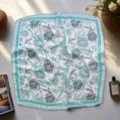 Lente bloemen 70cm imitatie zijde vierkante sjaal elegante bloemenprint nek sjaaltje vrouwen - 1 Stijlselectie op basis van afbeelding