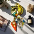 Retro floral silk scarf for women, elegant small neckerchief for spring and summer outfits. - Style 39 (Choose from Image)