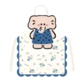 Joli tablier en tissu éléphant de dessin animé avec design de cuisson, bavoir de cuisine mignon. - Petit Éléphant (Taille Adulte) / 65x75cm
