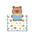 Cute cartoon animal fabric apron, creative cute baking kitchen home anti-fouling halter coverall - Capybara (Child Size) / 45x56cm
