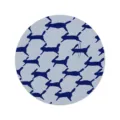 Set de table rond en tissu style nordique avec motif de lapin bleu tapis d'isolation thermique - Motif Lapin 09 / 17x17 Set de Table