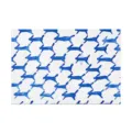 Gros plan sur la texture en tissu à motif de lapin bleu du set montrant un fin tissage. - Motif Lapin 01 / 30x45 Set de Table