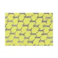 Set de table en tissu jaune avec motif de lapin gris, style nordique tapis d'isolation thermique. - Motif Lapin 05 / 30x45 Set de Table