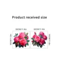 Pink rose wall sticker self-adhesive waterproof floral home decor 30x30cm detail view - Pink Rose Style (KSC228B) / 2 Sheets Set